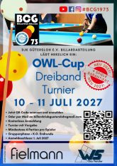 Bild zur Veranstaltung OWL-Cup Dreiband Billard Turnier