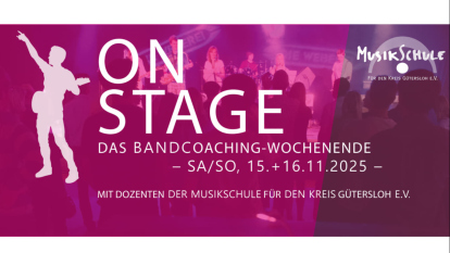 Bild zur Veranstaltung OnStage - Bandcoaching-Wochenende